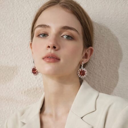 Floral Zultanite Dangle Earrings with Sophisticated Gemstone Accents