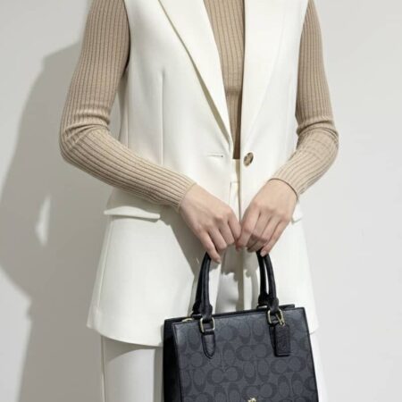 Coach Maggie Tote Bag In Blocked Signature Canvas
