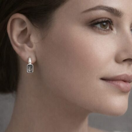 Geometric Minimalist Rectangular Zultanite Earrings