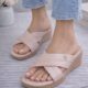 Padded Heart-Accent Platform Sandals