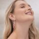 Dangling Linear Zultanite Earrings with Graduated Round Gemstones (6.10g)