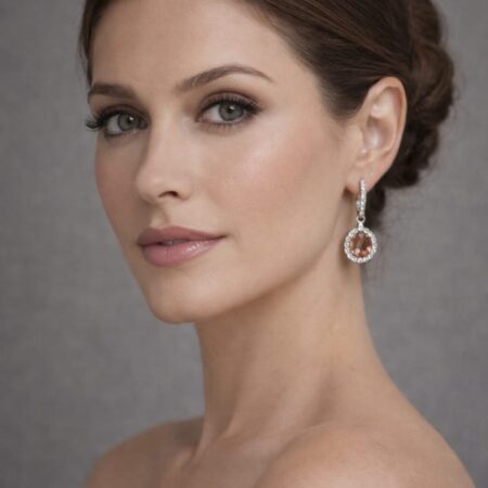 Elegant Circular Zultanite Earrings with Brilliant Halo (5.57g)