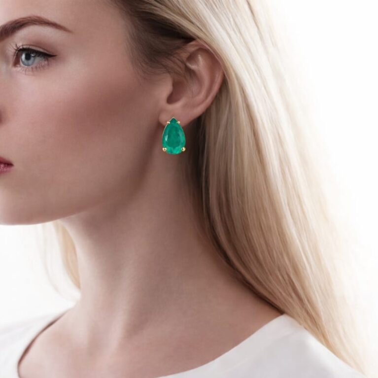 Emerald Teardrop Earrings