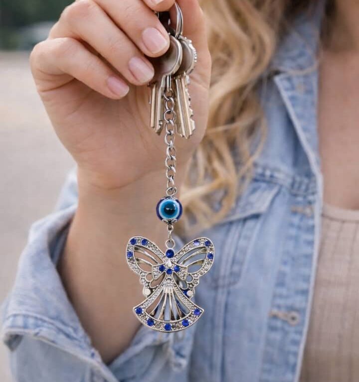 Angel Guardian Evil Eye Keychain