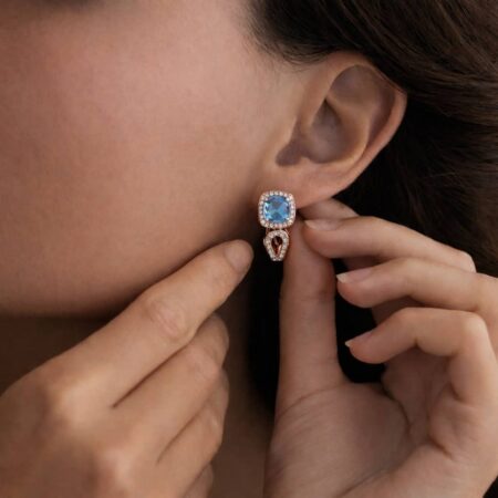 AquaLace Blue Topaz Earrings